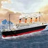 Titanic RMS bateau de croisière bateau ville modèle kits de construction blocs 3D figurines éducatives bricolage jouets loisirs pour enfants briques X0102