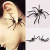 Zwarte Spider Oorbellen Holloween 3D Stereo Dier Stud Earings nep Piercing Damesmode Sieraden 1pc (kleur: zwart)