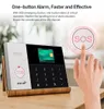 FreeShipping 433 MHZ IOS Android APP Fernbedienung LCD Touch Tastatur Drahtlose WIFI SIM GSM RFID Hause Einbrecher Sicherheit Alarm system Sensor