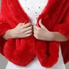 Schals gefälschter Fell -Wrap -Brautwickel Winter Faux Stole Mantel Damen Abendjacken Hochzeitsschalel Achselzucken Boleros18537076