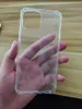 Tydliga stötsäkra telefonfodral för iPhone 14 13 12 11 Pro Max XS XR 8 7 Plus TPU Transparent Anti-fall Cover för Samsung S20 S10