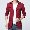 Chaquetas para hombres Moda Hombres Trench Chaqueta Otoño Invierno Algodón Completo Negocio Casual Abrigo Para Hombre Color Sólido Cortavientos Masculino Slim Outerwear1