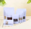 Kitchen White kraft paper bags self sealing bag snack candy food packaging bags Storage Bag Stand Up Packaging sealed bag 90529772985