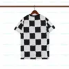 Sommer Neue Flut Casual T Shirts Mann Rundhals Kurzarm Kleidung Herren Schwarz Und Rot Plaid Gedruckt Fashion Tees größe M--2XL