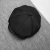 ベレー帽2021ブラックグレーウール帽子男Sboy Caps Herringbone Tweed暖かい冬の八角形の男性の女性ガツビーレトロフラットBLM081