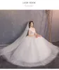 Elegant Wedding Dresses Plus Size Ball Gown O-Neck Cap Sleeve Lace Appliques Cheap Illusion Bride Gowns Vestidos De Noiva 2020