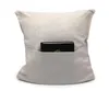 40*40cm Sublimation Blank Book Pocket Pillow Cover Solid Color DIY Polyester Linen Cushion Covers Home Decor SEAWAY CCD13512