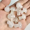 Polished Natural Stone Carved Crystal Mini Mushroom Healing Reiki Mineral Statue Crystal Ornament Home Decor Gift Mix Colors