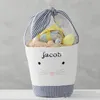 Party Favor Easter Bucket Cute Cartoon Rabbit Bucket Bow Children Candy Baskor Sea T2i53364