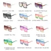 39 Цвета Негабаритные Солнцезащитные очки Большие Женщины Мода Солнцезащитные Очки для Женщины и Мужчины ПК Квадратная Рамка Металлическая петля