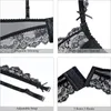 Burvogue New Lace Lingerie Women Sexy Bra Push Up Underwear Sets Plus Size Adjustable Bras and Panties Set Y200708