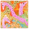 POBING Manual Hand Rolled Twill Silk Scarf Women Three Giraffes Square Scarves Echarpes Foulards Femme Wrap Bandana Hijab 90CM 2013342821