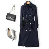 Obrix 3 Casual Style Femme Printemps Trench V-Neck Double Breasted Full Sleeve Poches Ceinture Trench Pour Femmes 201029