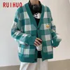 Ruihuo herfst gestreepte dikke gebreide vest heren trui truien voor mannen slim fit koreaanse knitwear winter kleding M-2XL 201117