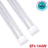 LED Light Bulb 4 5 6 8 ft Cool T8 Tube Integrate V Shape 4ft 8ft Cooler Door Freezer Fluorescent Shop Lamp In Stock