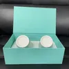 1SET2PCS Blue Bone Ceramic Water Cup