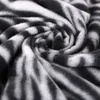 Foxmother nova moda feminina foulard zebra animal impressão xale envoltório cachecóis de caxemira com borla cachecol de inverno para mulheres presente masculino t2834635