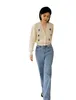 Jeans pour femmes 21 automne style unique couture Kim niche mince brodé amour tube droit papa pantalon vadrouille jeans