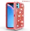 Quicksand Transparente Bling líquido Glitter Capa protetora à prova de choque Mobile Phone capa para iPhone XS XR 11 PRO MAX 12 para Samsung S20 mais