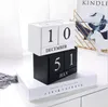 Nordic Simple Wood Creative Calendar Sitting Room Home Hantverk Dekoration Perpetual Calendar Office School Tillbehör