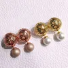 2019 New Style European and American Style Knotted Hollowout Pearl Fashion Feamle Stud StudEarrings Jewelry for Womans20552468379