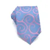 Luxury Mens Slips 8cm Färg Rosa Blommor Silk Neckwear Jacquard Woven Neck Ties För Men Formell Business Bröllopsfest Slips