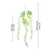 Gåvor till kvinnor 12 st 45 tum wisteria artificiell blomma siden vingrin girland hängande för bröllop fest trädgård utomhus grönska kontor väggdekor