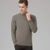 Zimowni skocznia 100% kaszmir i wełniana dzianina sweter o Neck długie rękawy Męskie swetry duże ubrania 201203