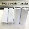 20oz Blank Sublimation Coating for Heat Transfer Skinny Tumbler Stainless Steel Stright Tumblers DIY Christmas Gift