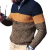 Maglione Uomo Abbigliamento Color Block Moda Uomo Slim Plus Size Pullover lavorato a maglia Top manica lunga Autunno Inverno Mens Maglioni Knit 201221