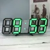 Qualité 3D LED Table numérique moderne montre alarme de bureau veilleuse horloge murale pour la maison salon 201120