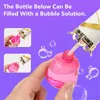 Musikalisk upplysning Magic Wand Machine Blower med flaskor Bubble lösning, 2 inställningar, present till barn tjej LJ200908