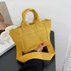 Shopping Bags Candy colors Casual Canvas Tote Handbags for Women 2021 New Shoulder Crossbody Female Lunch Bag 9075 220304