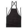 Arbetsförkläde Canvas Tool Pockets bakre remmar justerbara för grillvedverk för Woman Man Apron Hållbart 27x34 tum TB 2012883