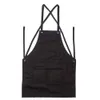 Werk schort canvas gereedschapszakken cross-back riemen verstelbaar voor barbecue houtbewerking voor vrouw man schort duurzaam 27x34 inch tb 201150d