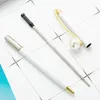 20 pcs/lot nouveauté cadeau bureau stylo à bille promotion entreprise stylo à bille logo personnalisé mécanisme bijou perle Cool Pens1