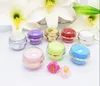 30 pcs frete grátis 5 g Ouro Prata Verde Roxo Rodada Rosa jar m Mini Eye Gel Batom amostras vazio Creme Cosmetic Containers