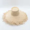 여름 버킷 하츠 선 바이저 Chapeau Paille Feminino Hat for Women Raffia Straw wide Side Beach Hat Hot Fashion Floppy Hats Y200714