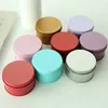 Candy Box Tinplate Candle Jar Empty Metal Tin Can Tablet Pill Earrings Storage Box with Lid Round Container Small Home Decor7219097