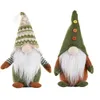 New Year Merry Christmas Pendant Faceless Santa Green Gnome Plush Doll Ornament Xmas Tree Table Decoration Kids Toys Gift JK2010XB