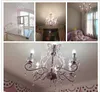 Princess room chandelier children's room bedroom girl pink crystal lamp