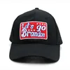 Yeni Gitmen Git Brandon 3D Nakış Beyzbol Şapkası Amerikan Bayrağı Yüksek Kalite Pamuk Rahat Güneş Kap Kadın Erkek Moda Baba Şapkalar CDC21