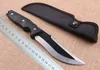 Top Quality Outdoor Camping Hunting Survival Straight Knife 440C 58HRC Black Drop Point Blade Knife Glass Fiber Handle with Nylon Sheath