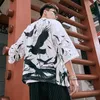 Hawaiian Shirt Men Clothes 2020 Japanese Streetwear Long Chinese Male Shirt Cool Blouse Male Kimono Cardigan LJ200925