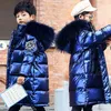 Genç Sonbahar Kış Ceketler Erkek Kız Moda Kapüşonlu Parkas Çocuklar Su Geçirmez Dış Giyim Sıcak Kalınlaşmak Pamuk Çizgili Çocuk Giyim 211222