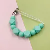 New style DIY Baby Pacifier Holder Clips Silicone Pacifier Chain Baby Teether Holder Clip Bead Chains Feeding for Kids Gifts Toys M2900