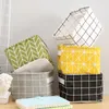 Lattice Makeup Sundries Baskets Office Desktop Foldable Storage Basket Kids Toys Sundry Organize Folding Storage Small Box BH1227 TQQ