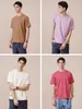 Summer 250g 100% Cotton Fabric T-shirt Men High Quality Solid Color Drop Sleeve Loose Tshirts Oversize Tops 220309