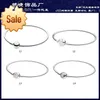 Panjia S925 Pure Silver Smooth Chain Armband Heartsformed Lion King CLASP DIY JEYCHES PEARS ACCEITORES 67OF8714732