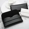 Occhiali da sole fatti a mano Custodia protettiva Borsa per occhiali stile pelle PVC Accessori per occhiali moda in bianco e nero